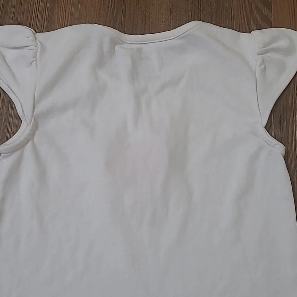 GYMBOREE B'gosh White Tee with Pink Flamingoused‎ good condition.